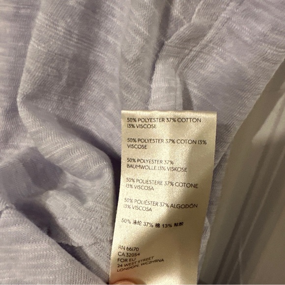 WE THE FREE Slub Jersey Top Size Xs Scoop Neck Short Sleeve Tiered Hi Low ice - Picture 3 of 4